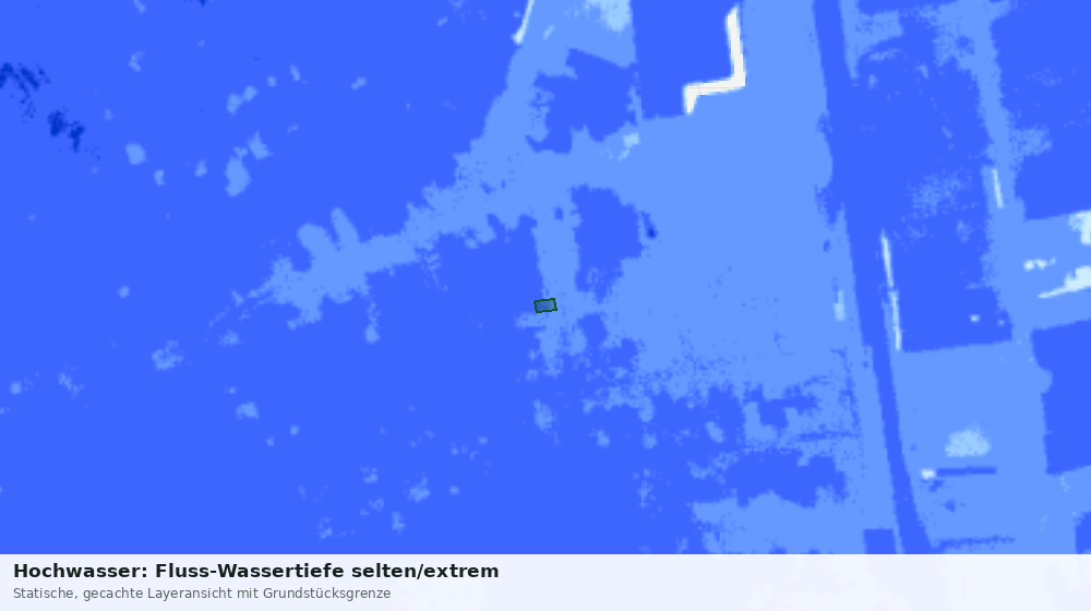 Statische Kartenansicht: Hochwasser: Fluss-Wassertiefe selten/extrem