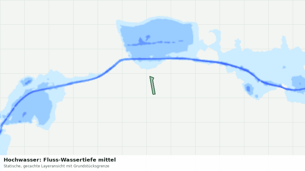 Statische Kartenansicht: Hochwasser: Fluss-Wassertiefe mittel