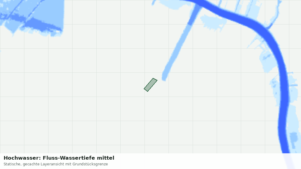Statische Kartenansicht: Hochwasser: Fluss-Wassertiefe mittel