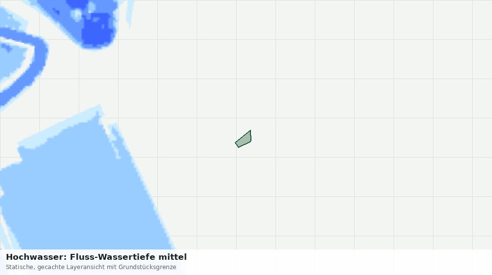 Statische Kartenansicht: Hochwasser: Fluss-Wassertiefe mittel