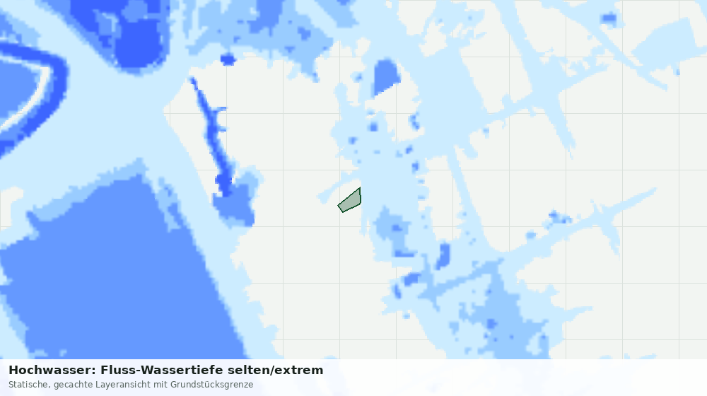 Statische Kartenansicht: Hochwasser: Fluss-Wassertiefe selten/extrem