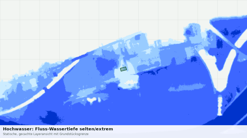 Statische Kartenansicht: Hochwasser: Fluss-Wassertiefe selten/extrem