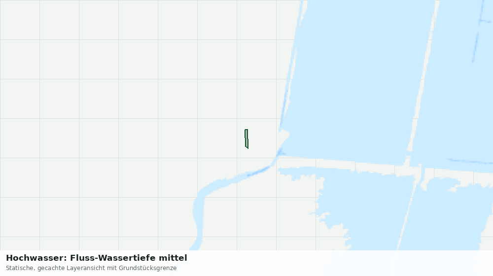 Statische Kartenansicht: Hochwasser: Fluss-Wassertiefe mittel
