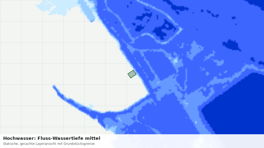 Statische Kartenansicht: Hochwasser: Fluss-Wassertiefe mittel
