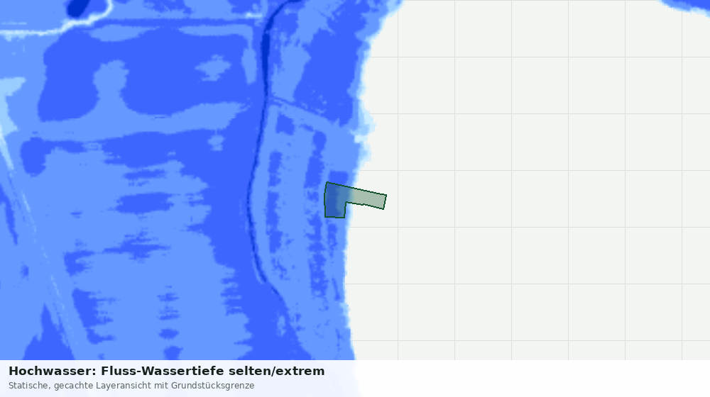 Statische Kartenansicht: Hochwasser: Fluss-Wassertiefe selten/extrem
