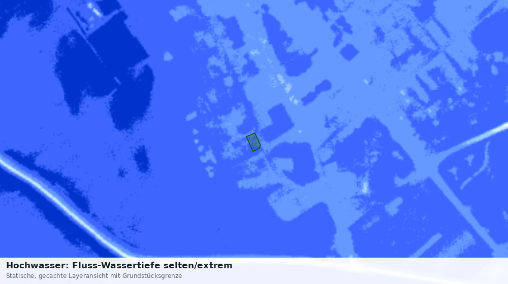 Statische Kartenansicht: Hochwasser: Fluss-Wassertiefe selten/extrem