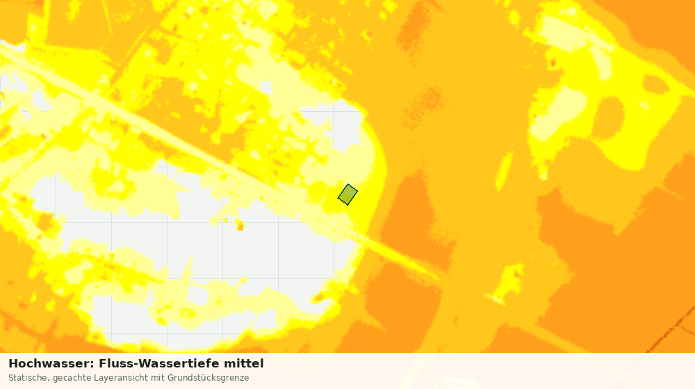 Statische Kartenansicht: Hochwasser: Fluss-Wassertiefe mittel