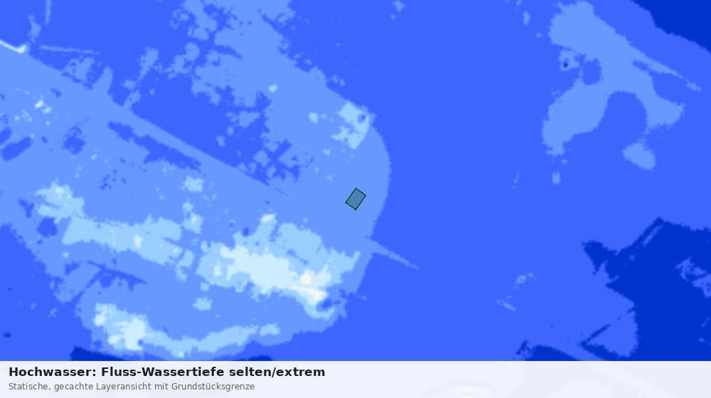 Statische Kartenansicht: Hochwasser: Fluss-Wassertiefe selten/extrem