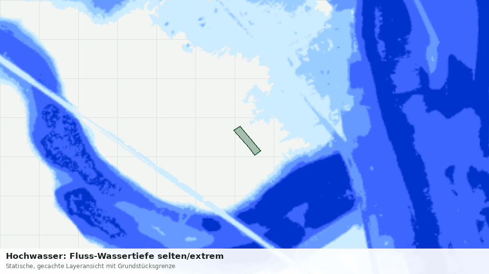 Statische Kartenansicht: Hochwasser: Fluss-Wassertiefe selten/extrem