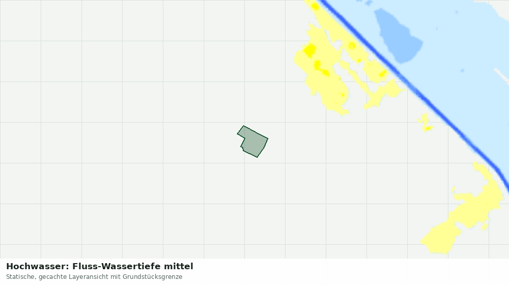 Statische Kartenansicht: Hochwasser: Fluss-Wassertiefe mittel