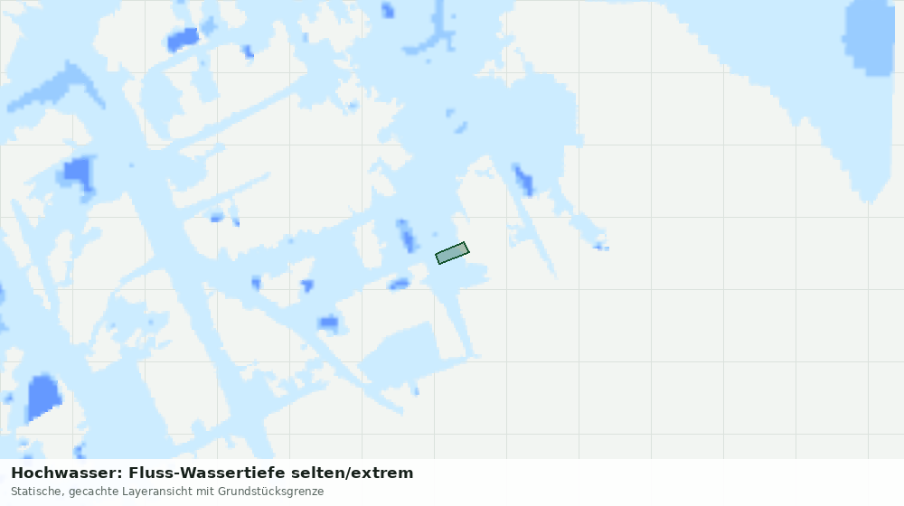 Statische Kartenansicht: Hochwasser: Fluss-Wassertiefe selten/extrem