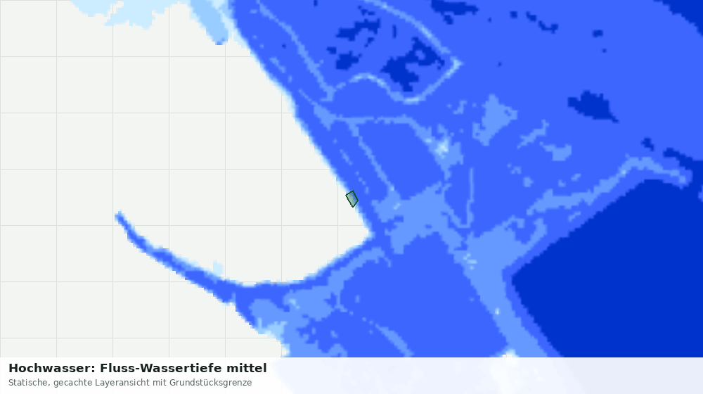 Statische Kartenansicht: Hochwasser: Fluss-Wassertiefe mittel