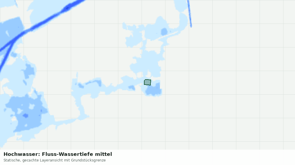 Statische Kartenansicht: Hochwasser: Fluss-Wassertiefe mittel