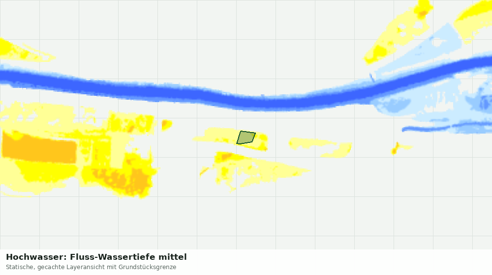 Statische Kartenansicht: Hochwasser: Fluss-Wassertiefe mittel