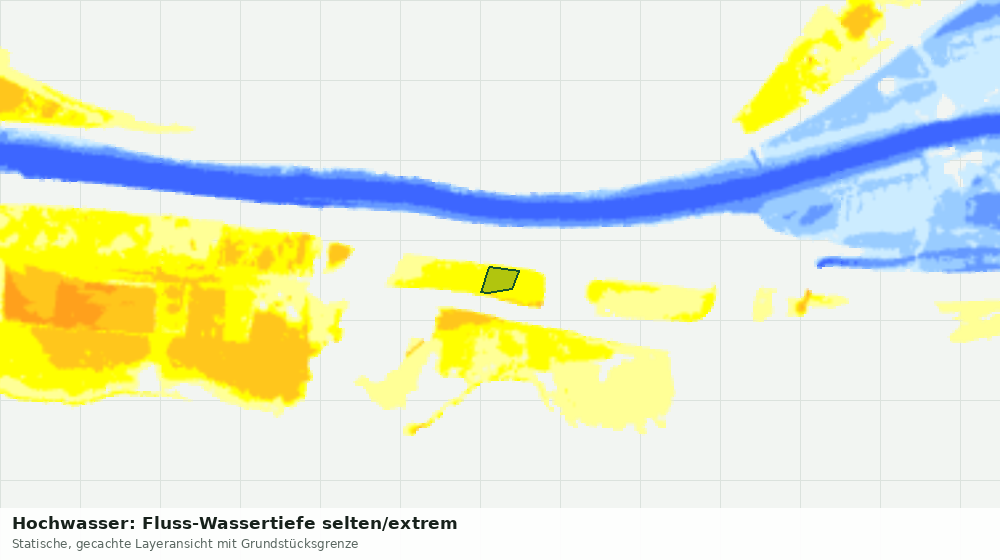 Statische Kartenansicht: Hochwasser: Fluss-Wassertiefe selten/extrem