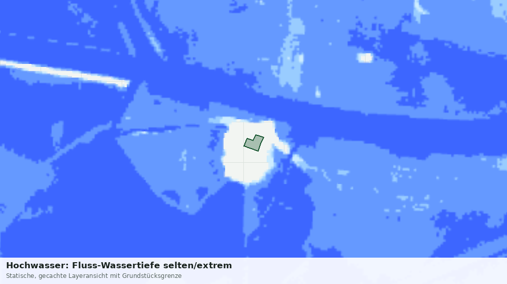 Statische Kartenansicht: Hochwasser: Fluss-Wassertiefe selten/extrem
