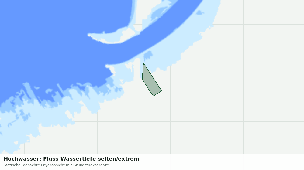 Statische Kartenansicht: Hochwasser: Fluss-Wassertiefe selten/extrem