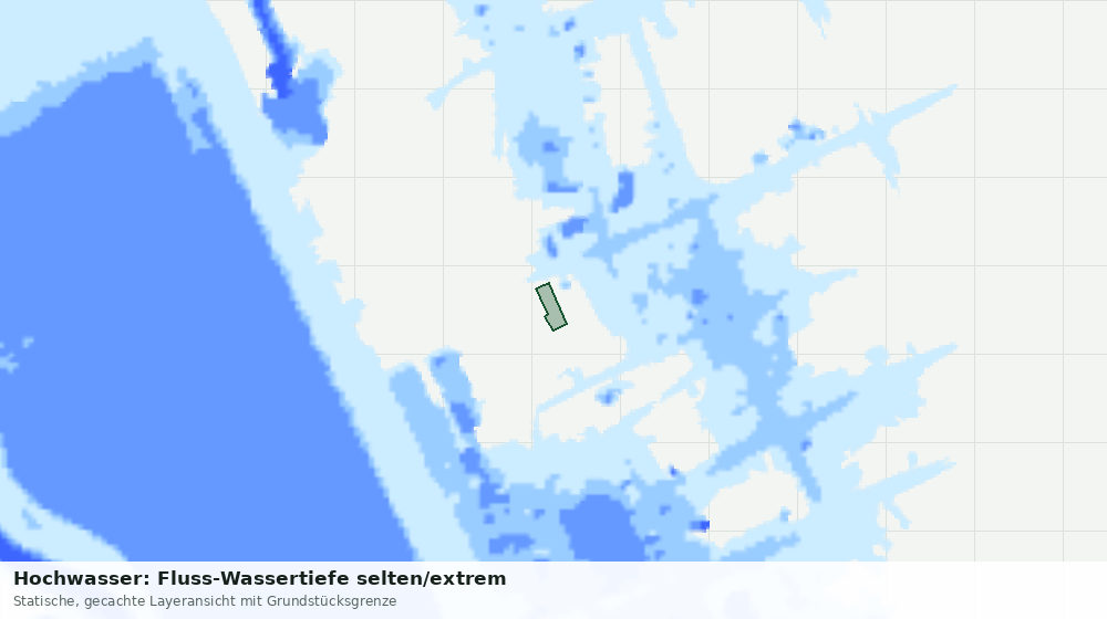Statische Kartenansicht: Hochwasser: Fluss-Wassertiefe selten/extrem