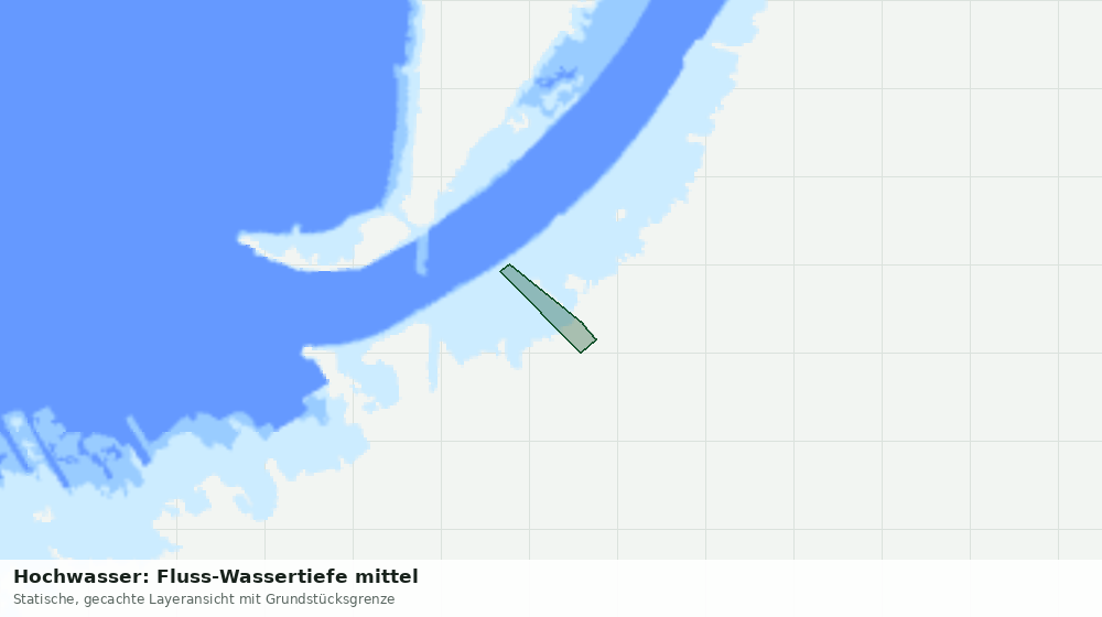 Statische Kartenansicht: Hochwasser: Fluss-Wassertiefe mittel