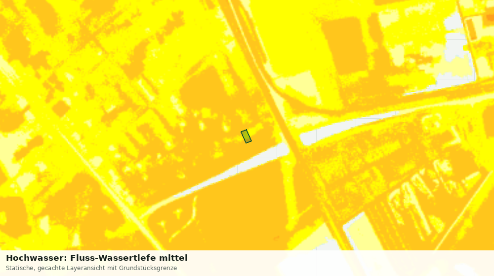 Statische Kartenansicht: Hochwasser: Fluss-Wassertiefe mittel