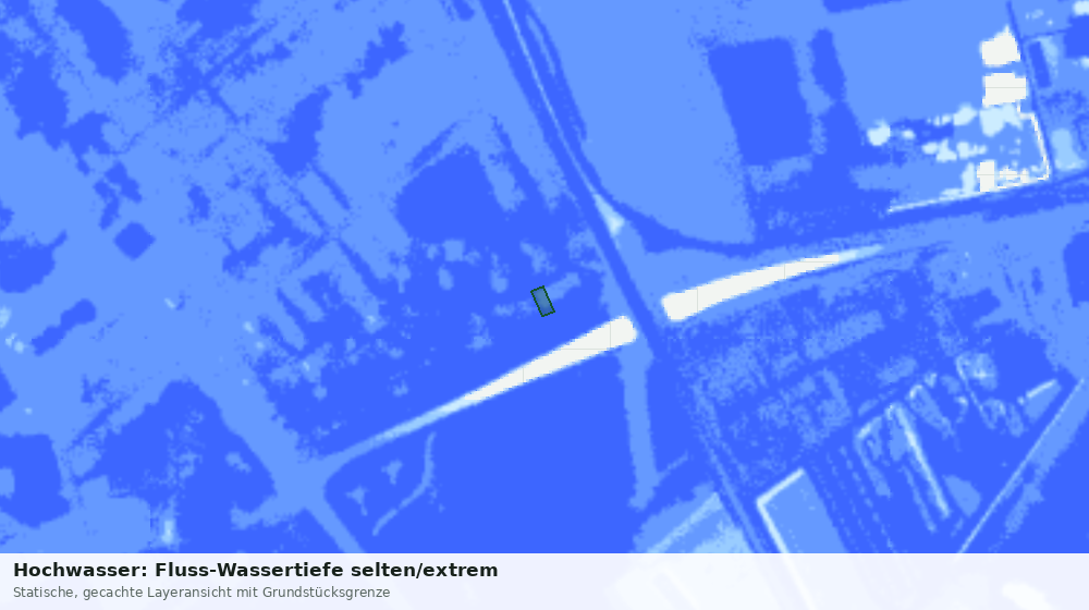 Statische Kartenansicht: Hochwasser: Fluss-Wassertiefe selten/extrem