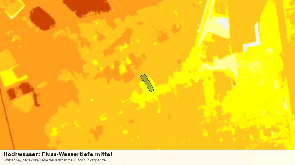 Statische Kartenansicht: Hochwasser: Fluss-Wassertiefe mittel