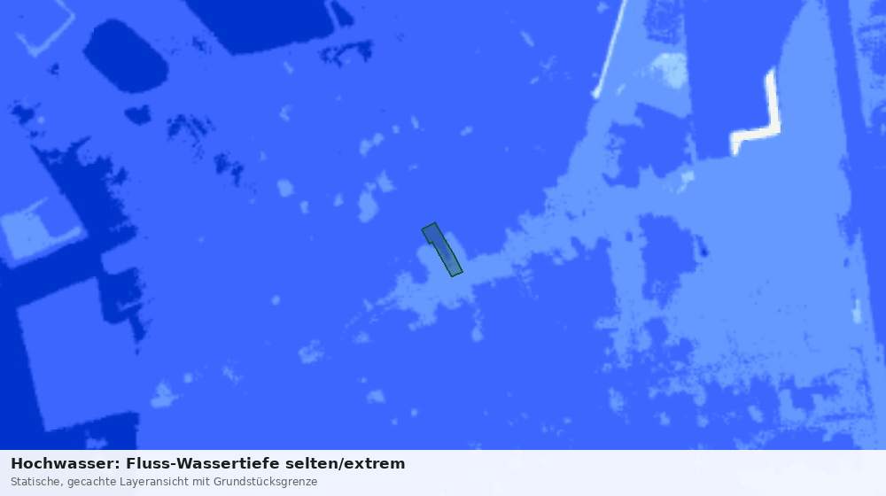 Statische Kartenansicht: Hochwasser: Fluss-Wassertiefe selten/extrem