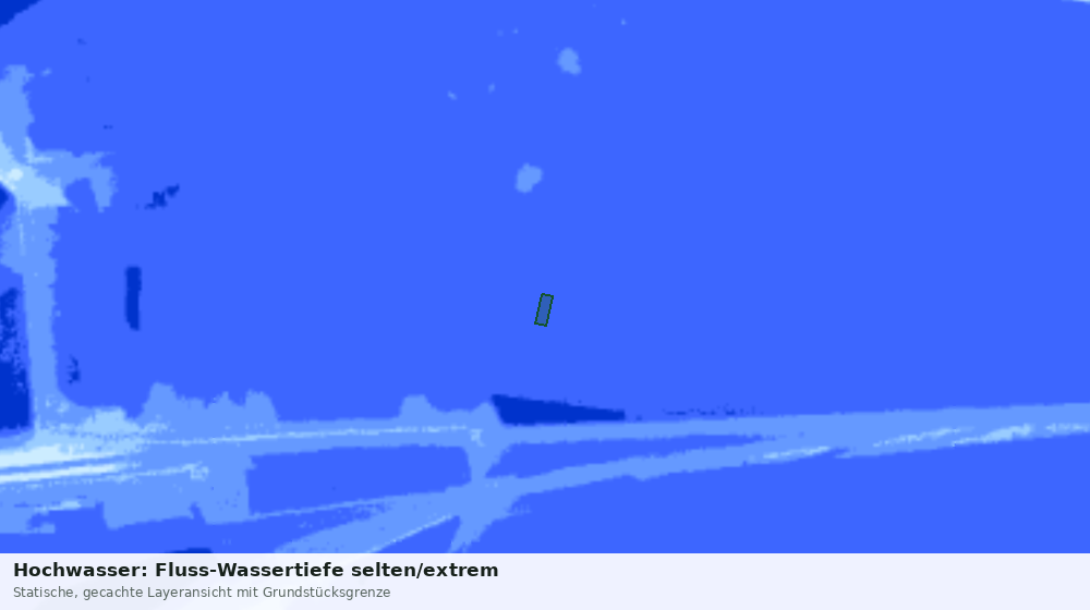 Statische Kartenansicht: Hochwasser: Fluss-Wassertiefe selten/extrem