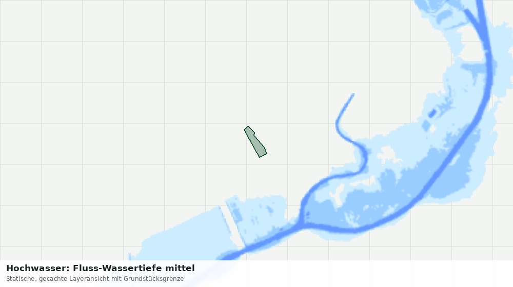 Statische Kartenansicht: Hochwasser: Fluss-Wassertiefe mittel