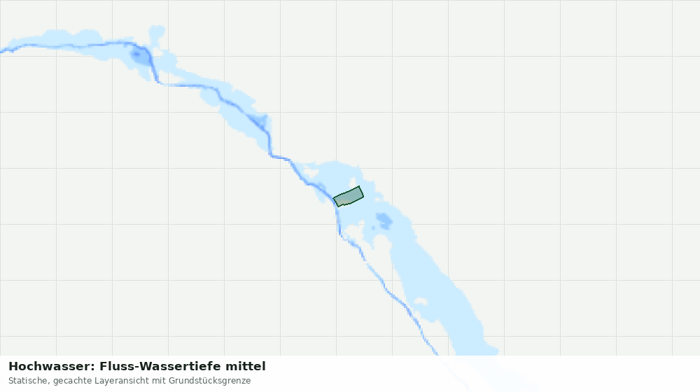 Statische Kartenansicht: Hochwasser: Fluss-Wassertiefe mittel