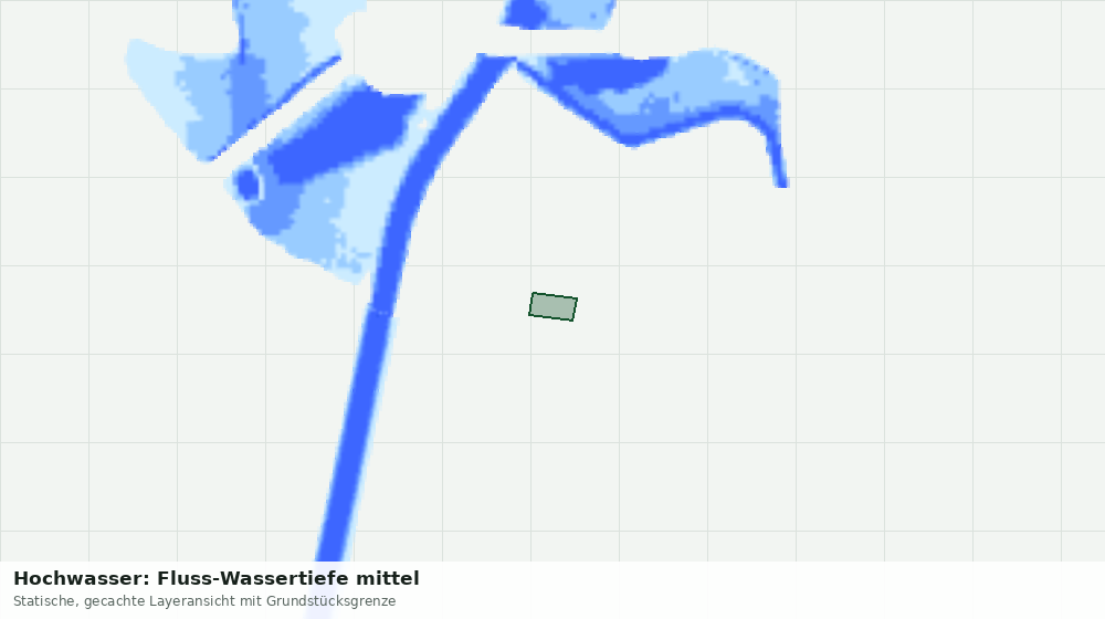 Statische Kartenansicht: Hochwasser: Fluss-Wassertiefe mittel