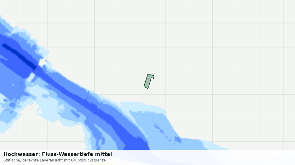 Statische Kartenansicht: Hochwasser: Fluss-Wassertiefe mittel