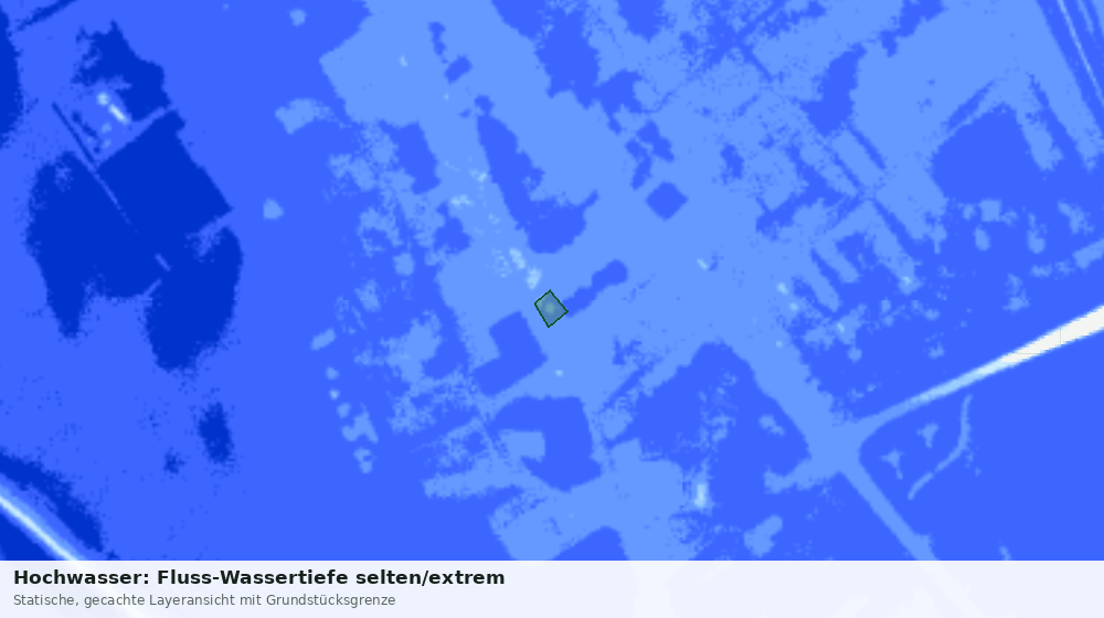 Statische Kartenansicht: Hochwasser: Fluss-Wassertiefe selten/extrem