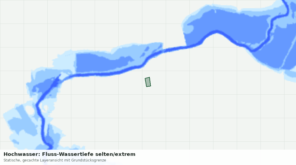 Statische Kartenansicht: Hochwasser: Fluss-Wassertiefe selten/extrem