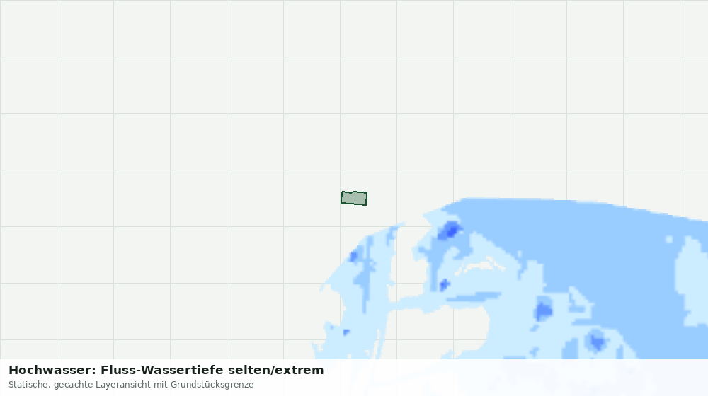 Statische Kartenansicht: Hochwasser: Fluss-Wassertiefe selten/extrem