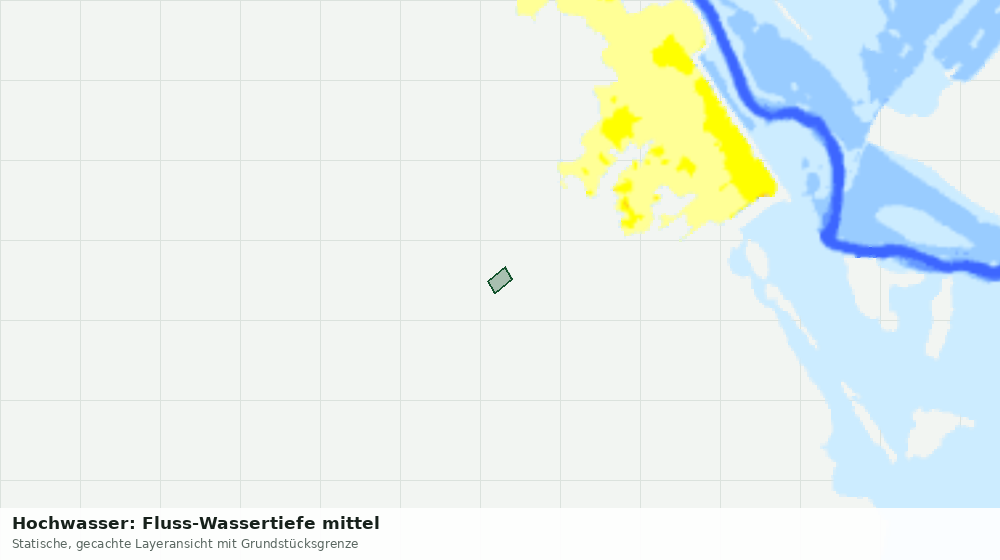 Statische Kartenansicht: Hochwasser: Fluss-Wassertiefe mittel