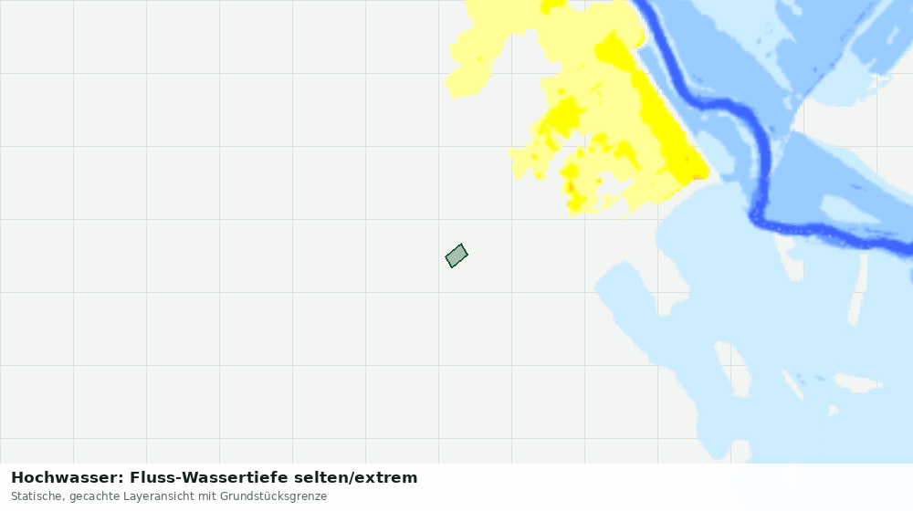 Statische Kartenansicht: Hochwasser: Fluss-Wassertiefe selten/extrem