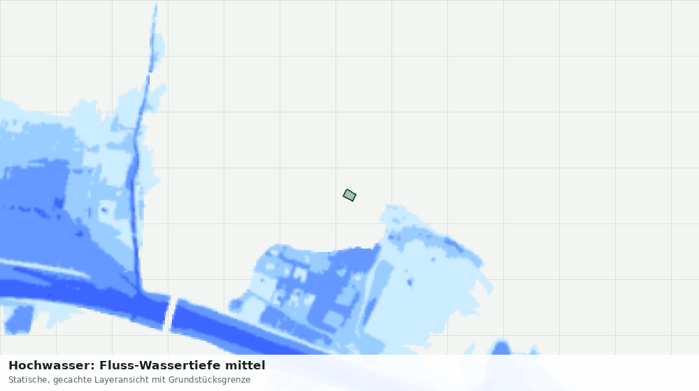 Statische Kartenansicht: Hochwasser: Fluss-Wassertiefe mittel