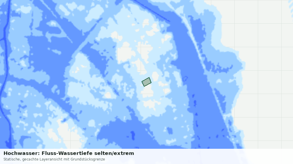 Statische Kartenansicht: Hochwasser: Fluss-Wassertiefe selten/extrem