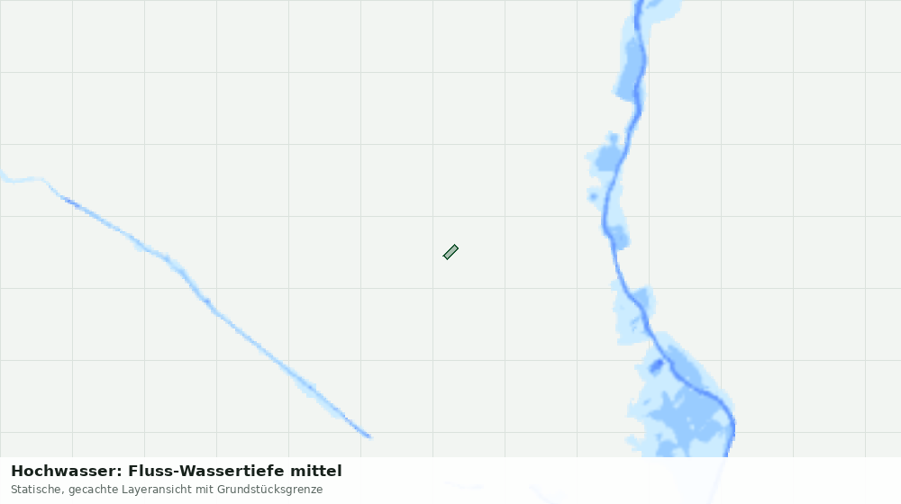 Statische Kartenansicht: Hochwasser: Fluss-Wassertiefe mittel