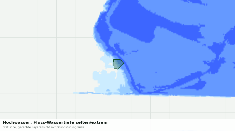 Statische Kartenansicht: Hochwasser: Fluss-Wassertiefe selten/extrem