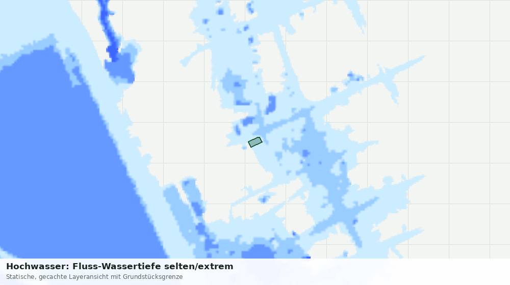 Statische Kartenansicht: Hochwasser: Fluss-Wassertiefe selten/extrem