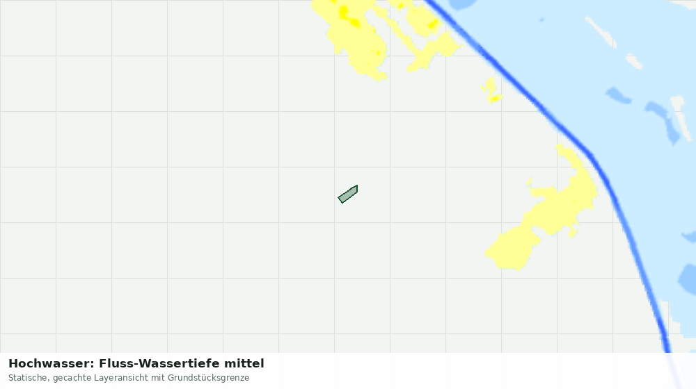 Statische Kartenansicht: Hochwasser: Fluss-Wassertiefe mittel