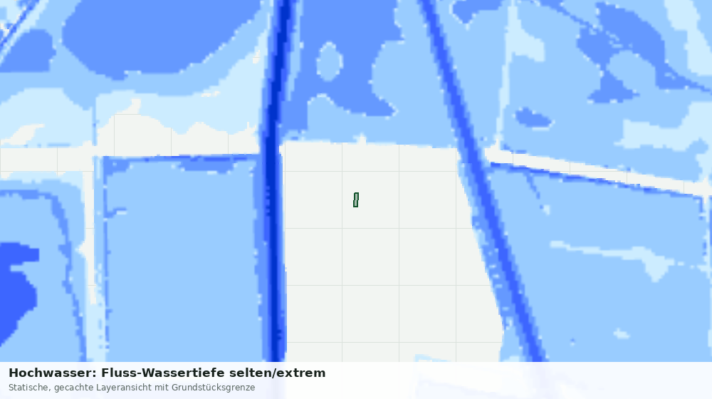 Statische Kartenansicht: Hochwasser: Fluss-Wassertiefe selten/extrem