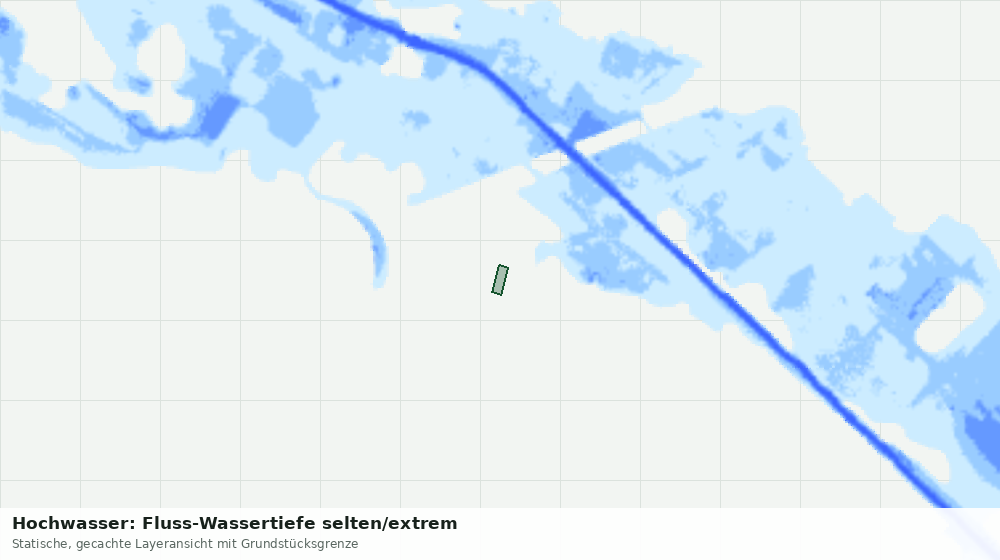 Statische Kartenansicht: Hochwasser: Fluss-Wassertiefe selten/extrem