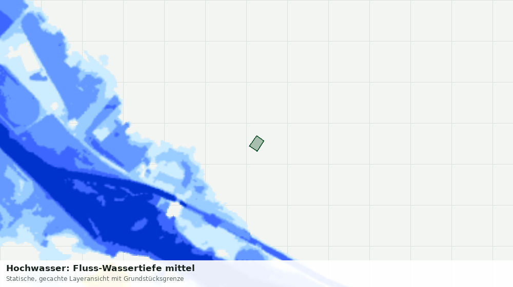 Statische Kartenansicht: Hochwasser: Fluss-Wassertiefe mittel