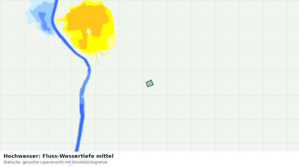 Statische Kartenansicht: Hochwasser: Fluss-Wassertiefe mittel