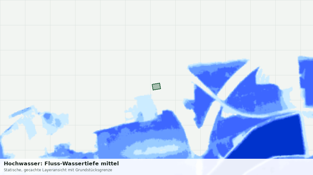 Statische Kartenansicht: Hochwasser: Fluss-Wassertiefe mittel