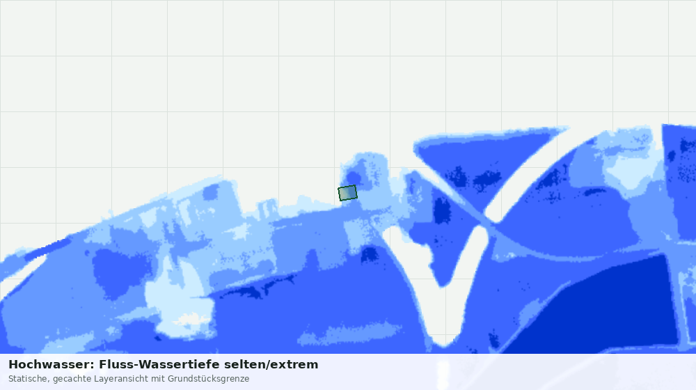 Statische Kartenansicht: Hochwasser: Fluss-Wassertiefe selten/extrem