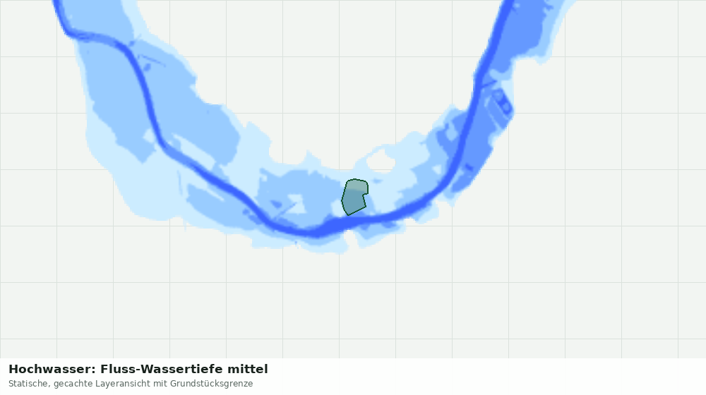 Statische Kartenansicht: Hochwasser: Fluss-Wassertiefe mittel